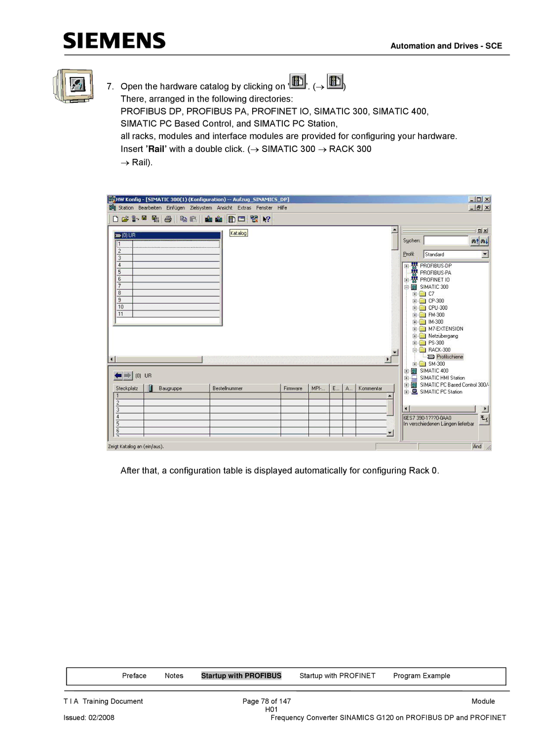 Siemens G120 manual Automation and Drives SCE 