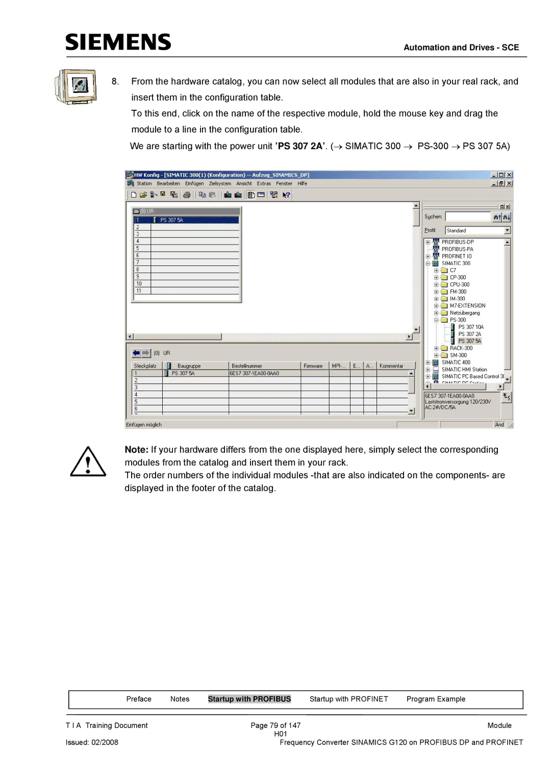 Siemens G120 manual Automation and Drives SCE 