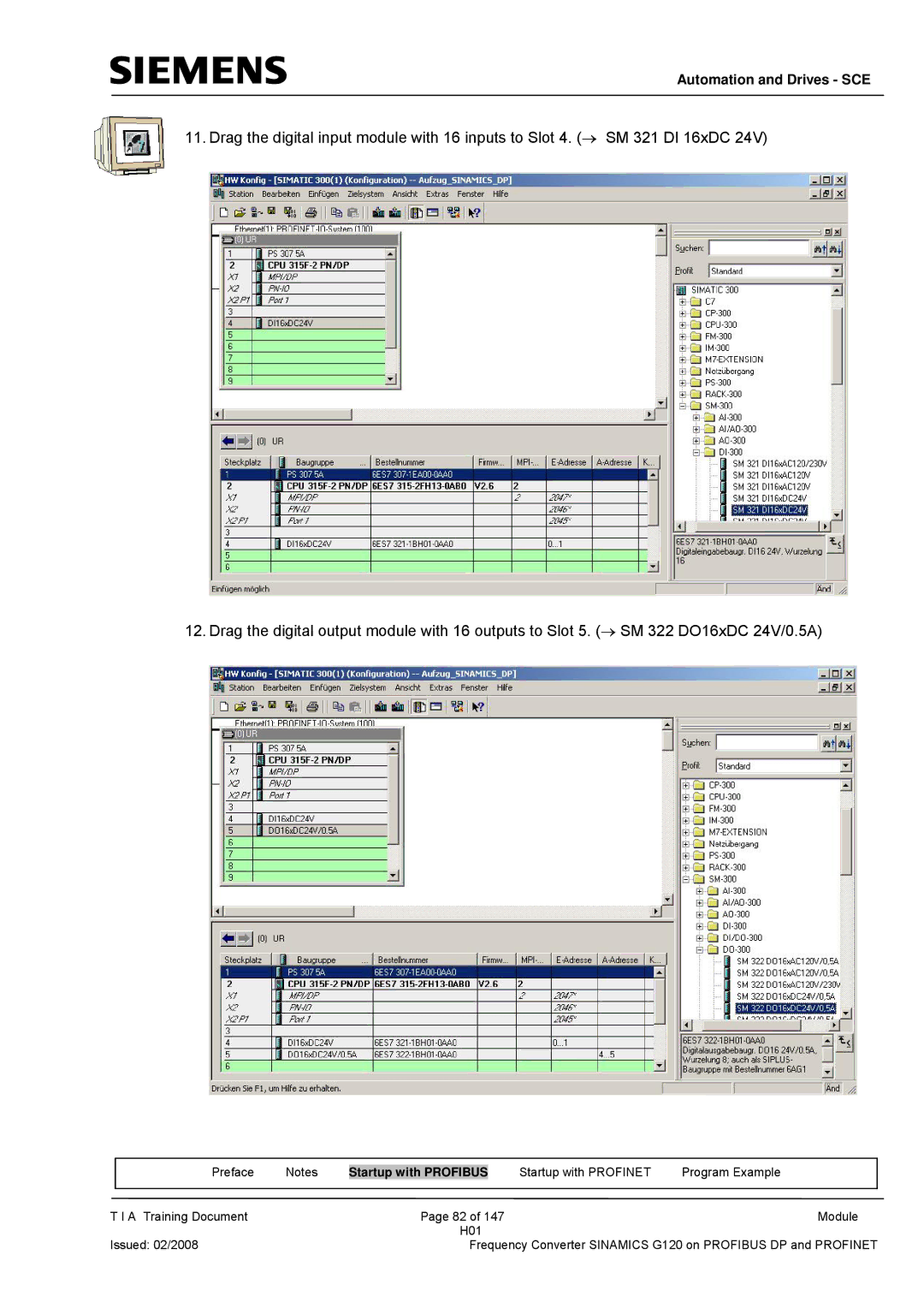 Siemens G120 manual Automation and Drives SCE 