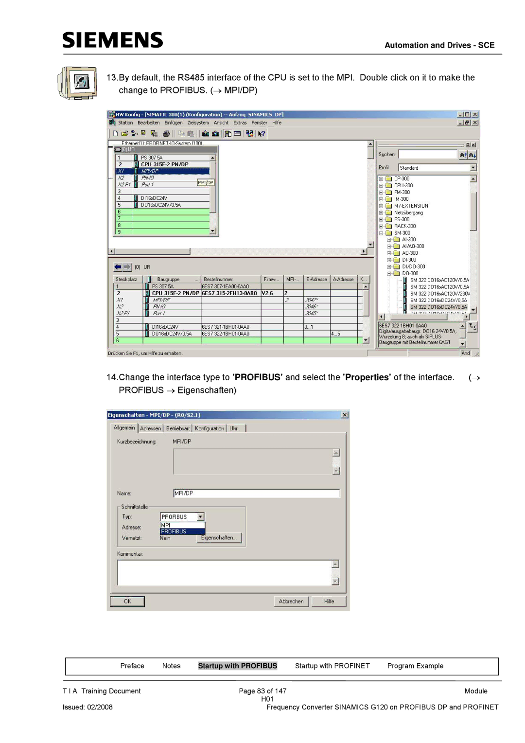 Siemens G120 manual Automation and Drives SCE 