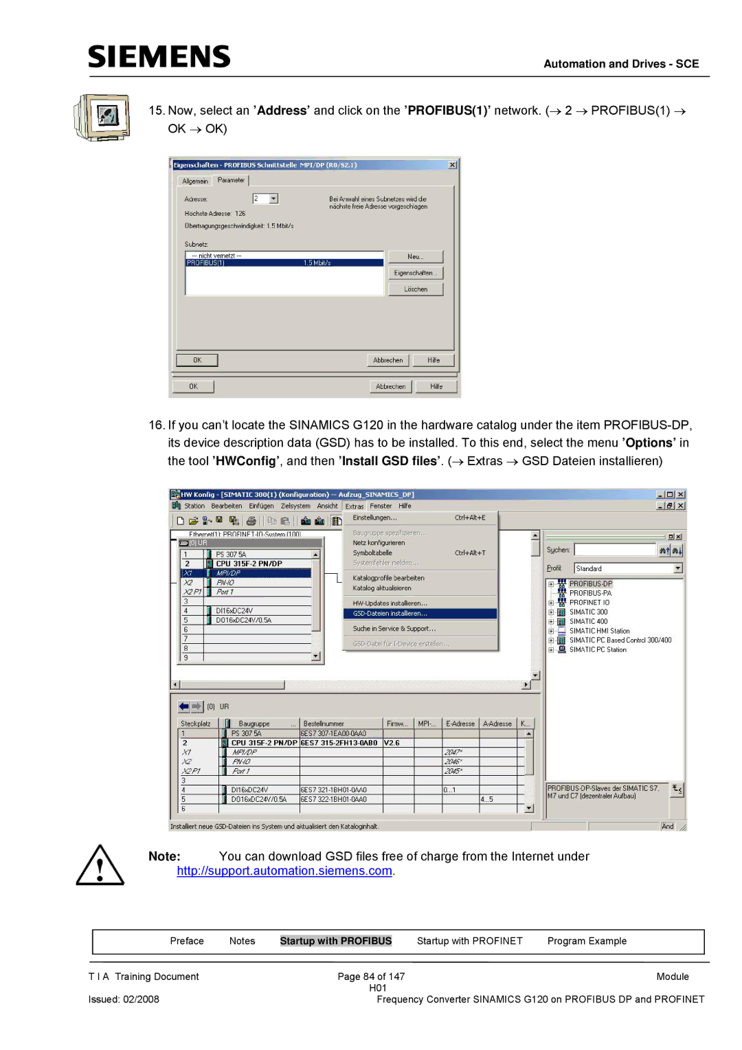 Siemens G120 manual Http//support.automation.siemens.com 