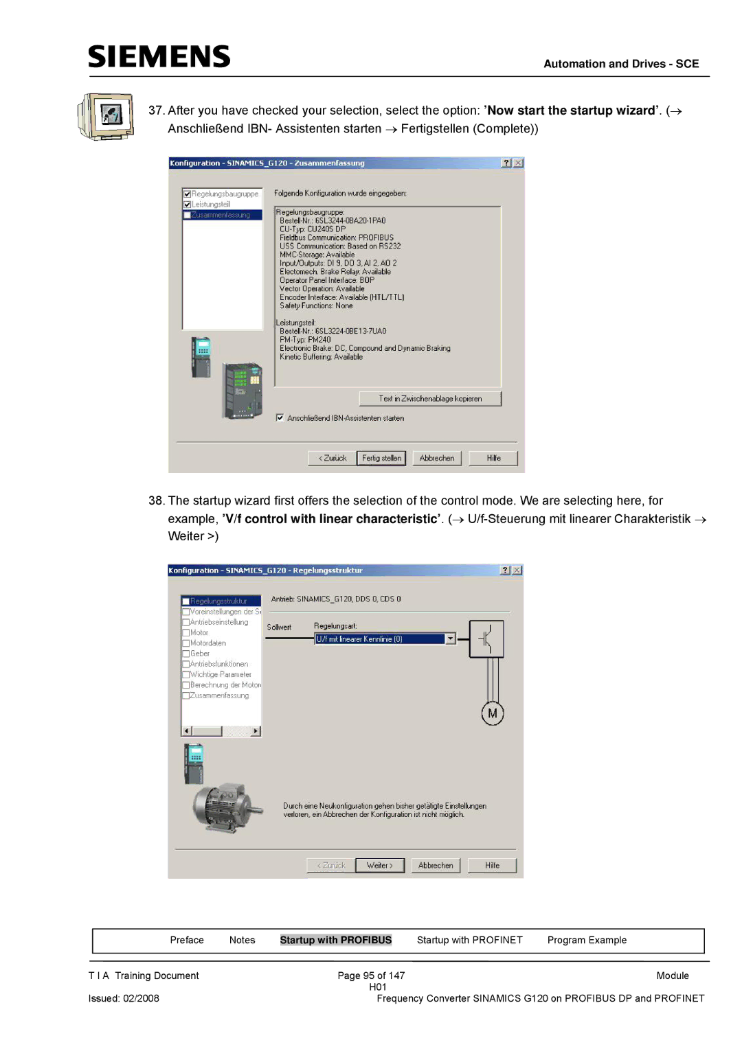 Siemens G120 manual Automation and Drives SCE 