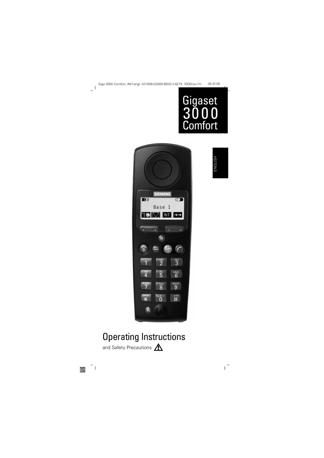 Siemens Giga 3000 operating instructions Gigaset Comfort 