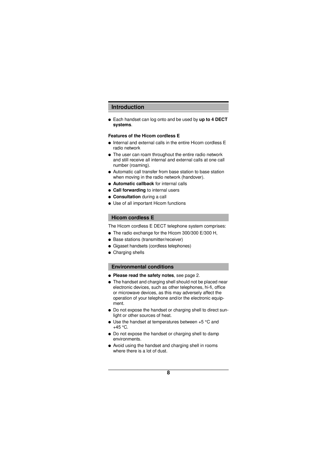 Siemens Gigaset 3000 operating instructions Environmental conditions, Please read the safety notes, see 