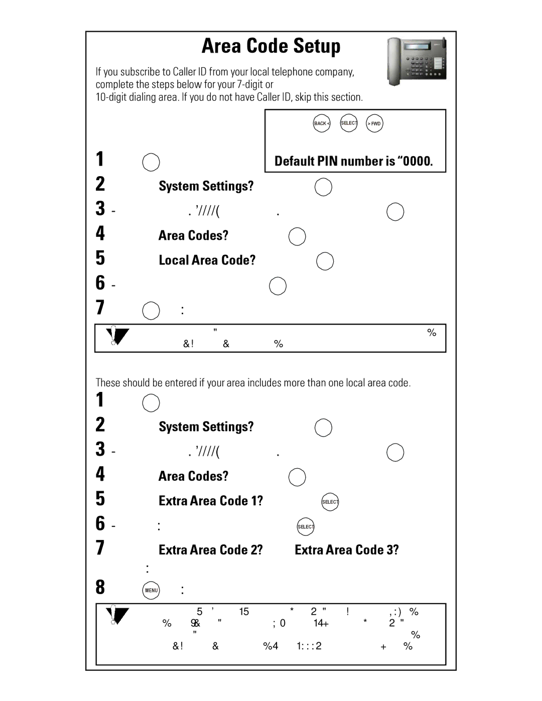 Siemens Gigaset 8825 user manual Area Code Setup, Local Dialing Area 