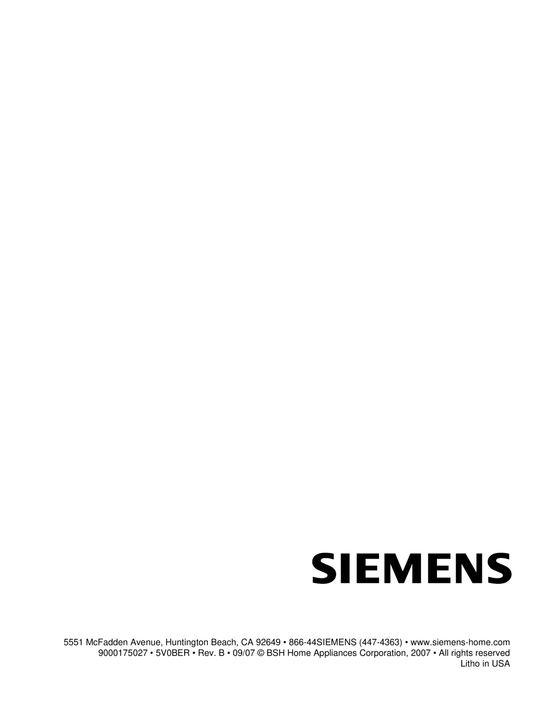 Siemens HB30D51UC, HB30S51UC manual 