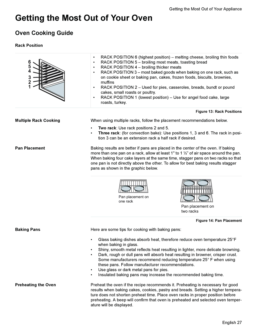 Siemens HE2425 manual Getting the Most Out of Your Oven, Oven Cooking Guide 