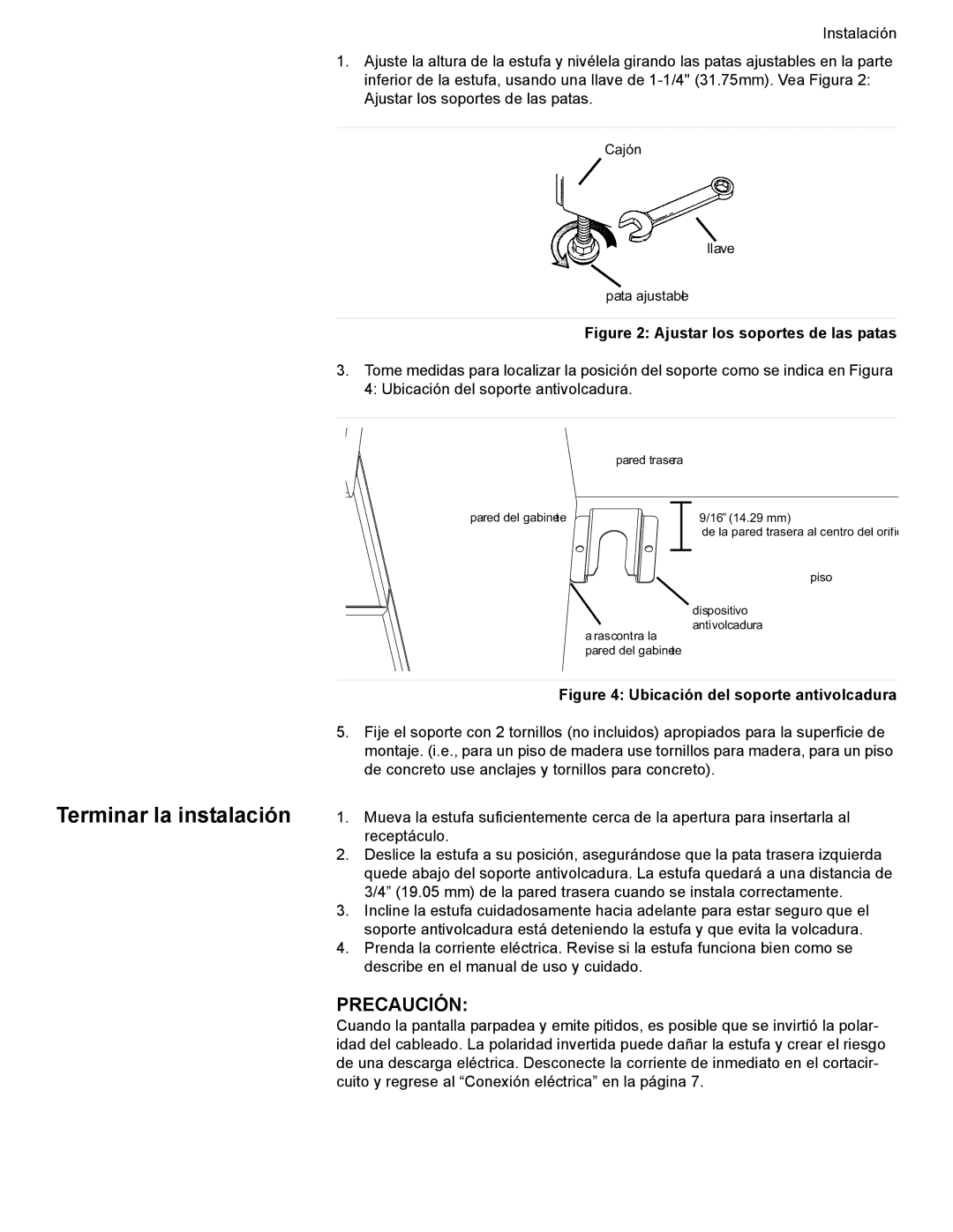 Siemens HE2528U, C), HE2224(U, HE2425(U installation instructions Terminar la instalación, Ajustar los soportes de las patas 