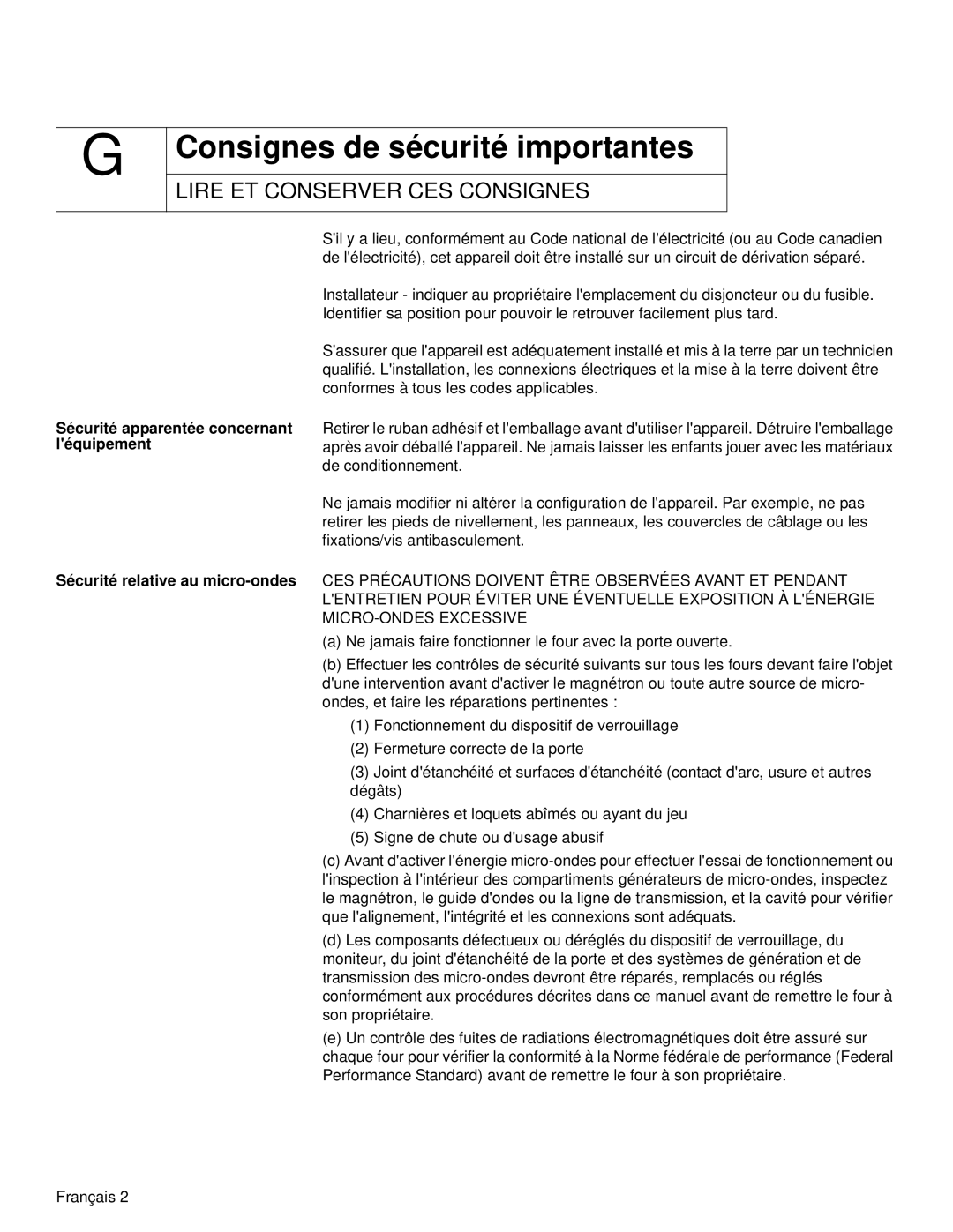 Siemens HF25C530 installation manual Consignes de sécurité importantes 