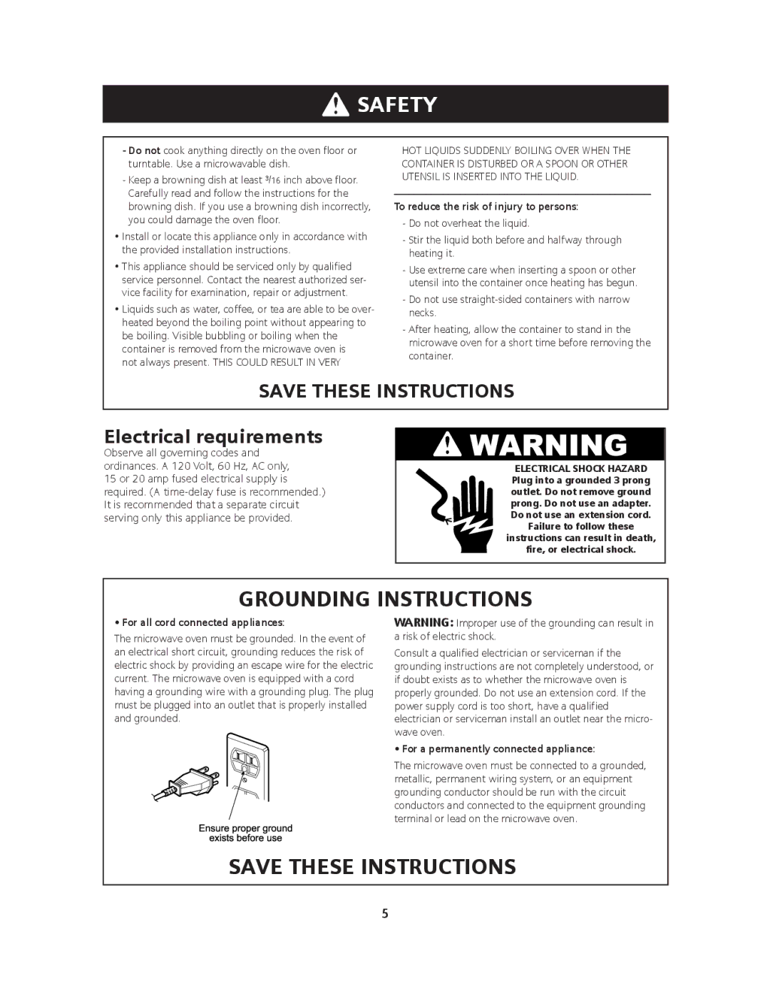 Siemens HF36V306, HF36V305 manual To reduce the risk of injury to persons, For all cord connected appliances 