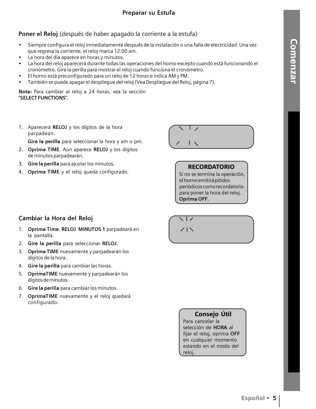 Siemens HG2416UC, HG2516UC, HG2515UC, HG2415UC manuel dutilisation Usar La Estufa, Cuidado y Limpieza Autoayuda, Recordatorio 