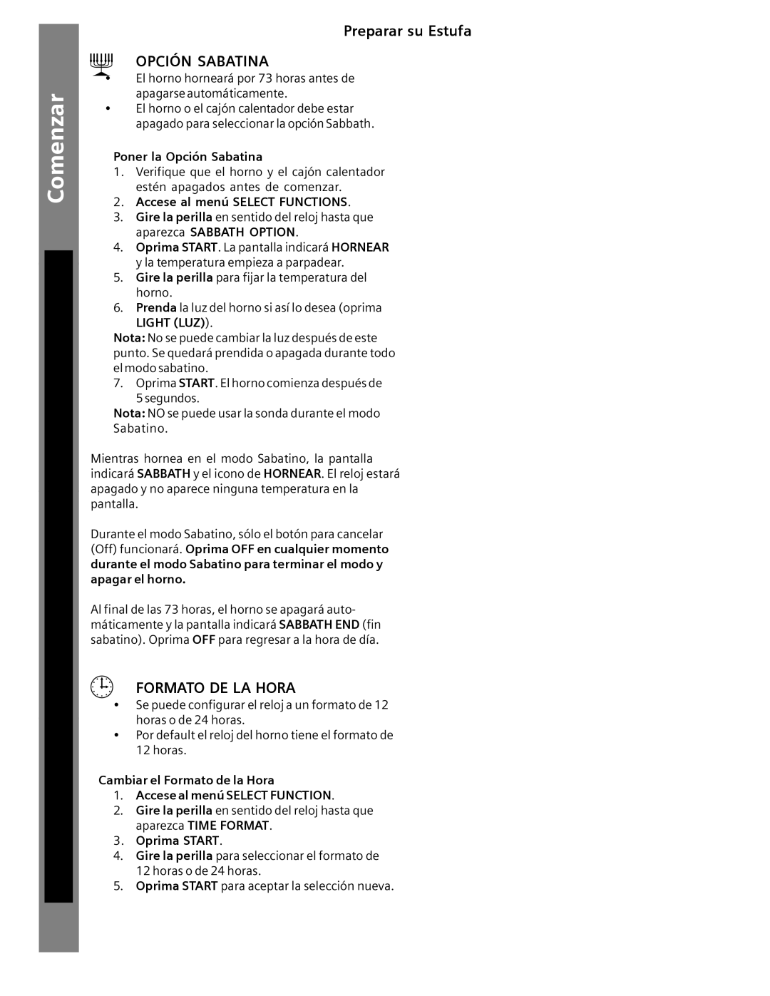 Siemens HG2516UC, HG2416UC, HG2515UC, HG2415UC manuel dutilisation Formato DE LA Hora, Poner la Opción Sabatina, Light LUZ 