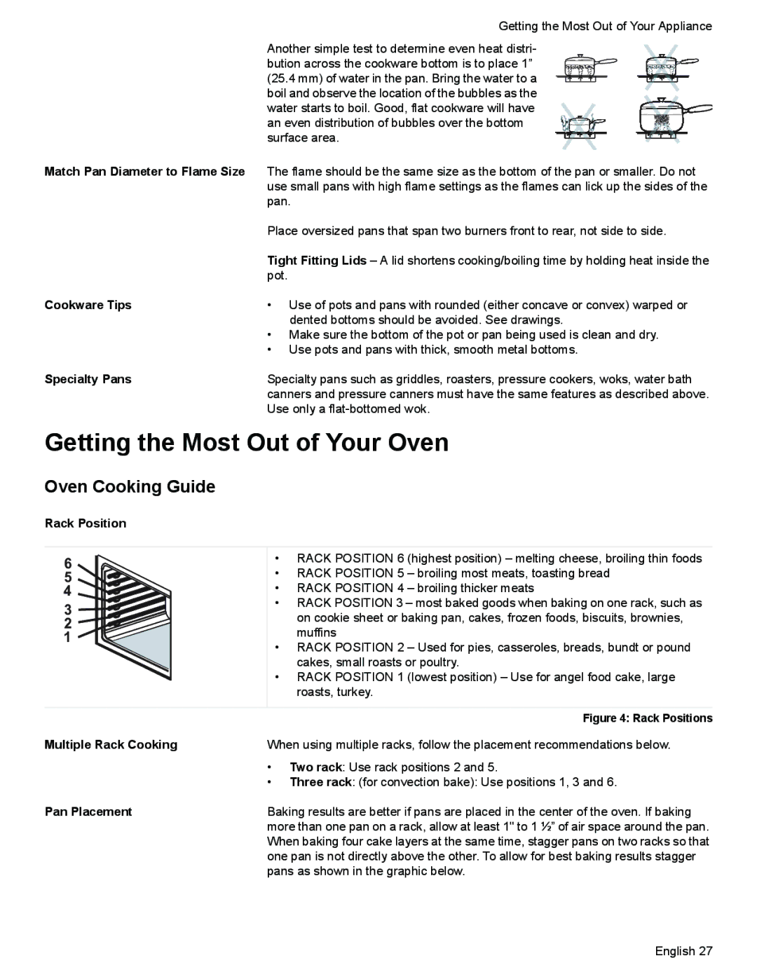 Siemens HG2425UC, HG2528UC manual Getting the Most Out of Your Oven, Oven Cooking Guide 