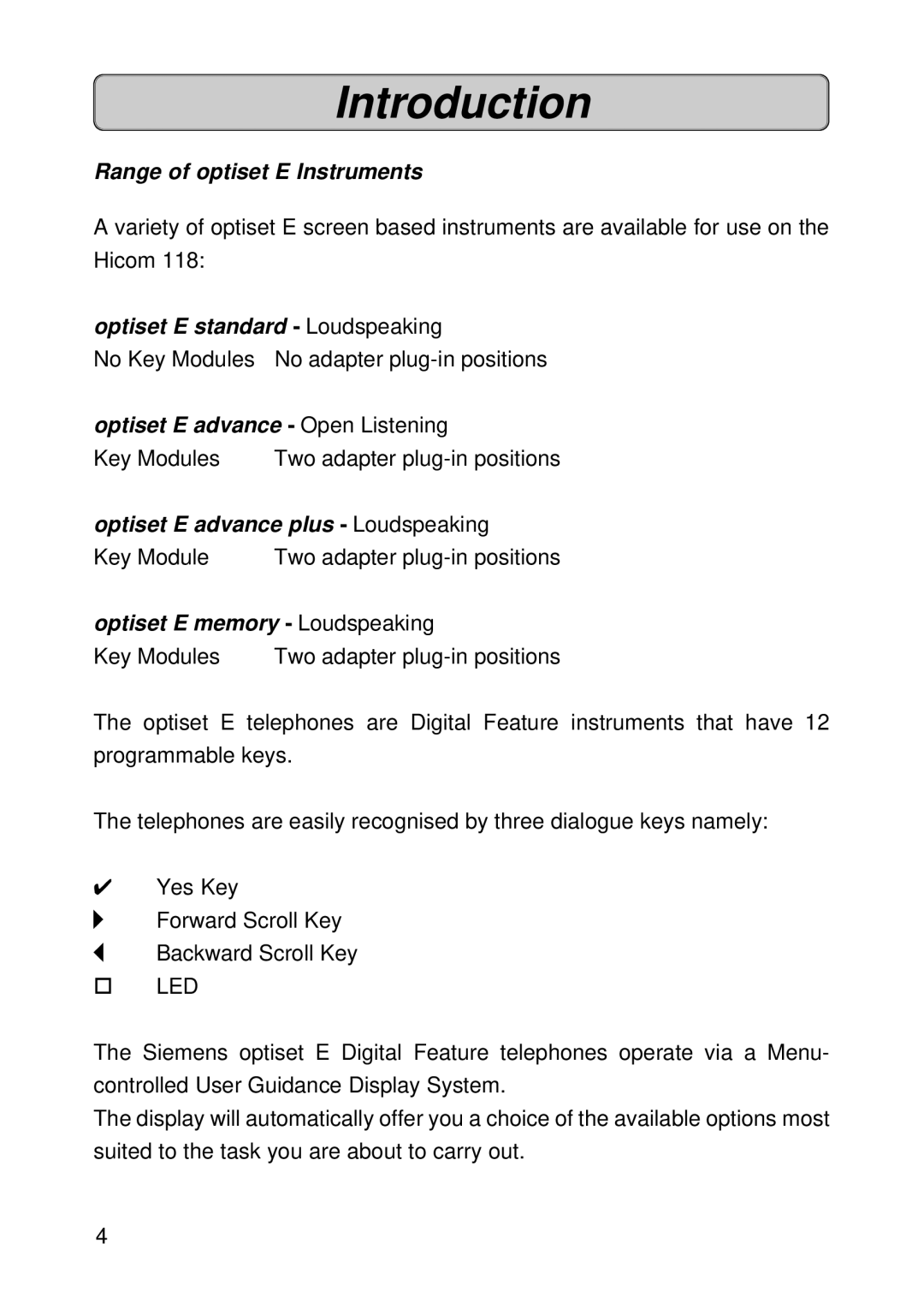 Siemens Hicom 118 manual Introduction 