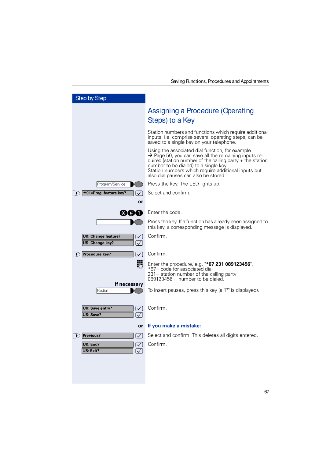 Siemens HIPATH 5000, HIPATH 2000, HIPATH 3000 Assigning a Procedure Operating Steps to a Key, Procedure key? 