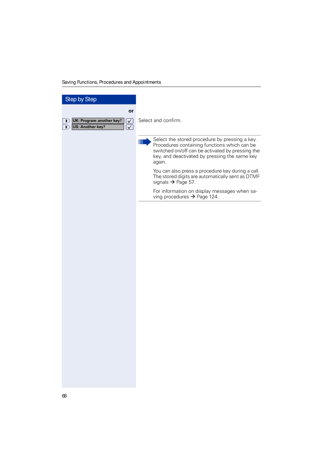 Siemens HIPATH 3000, HIPATH 2000, HIPATH 5000 operating instructions UK Program another key? US Another key? 