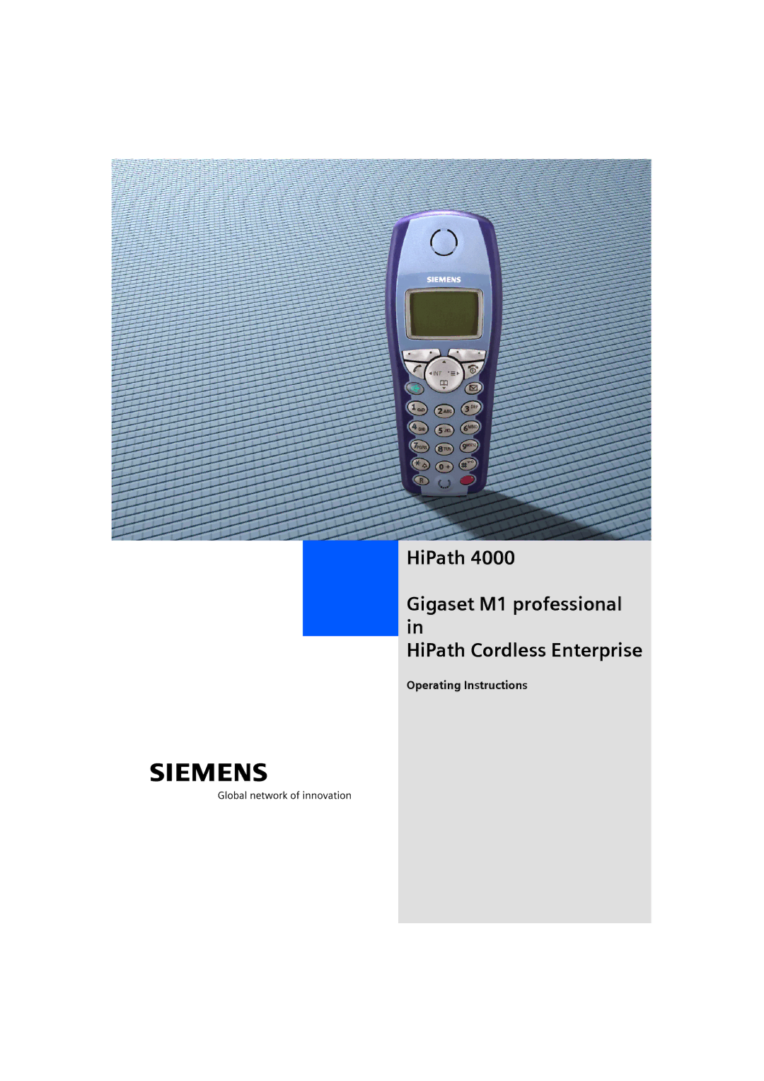 Siemens HiPath 4000 operating instructions Operating Instructions 