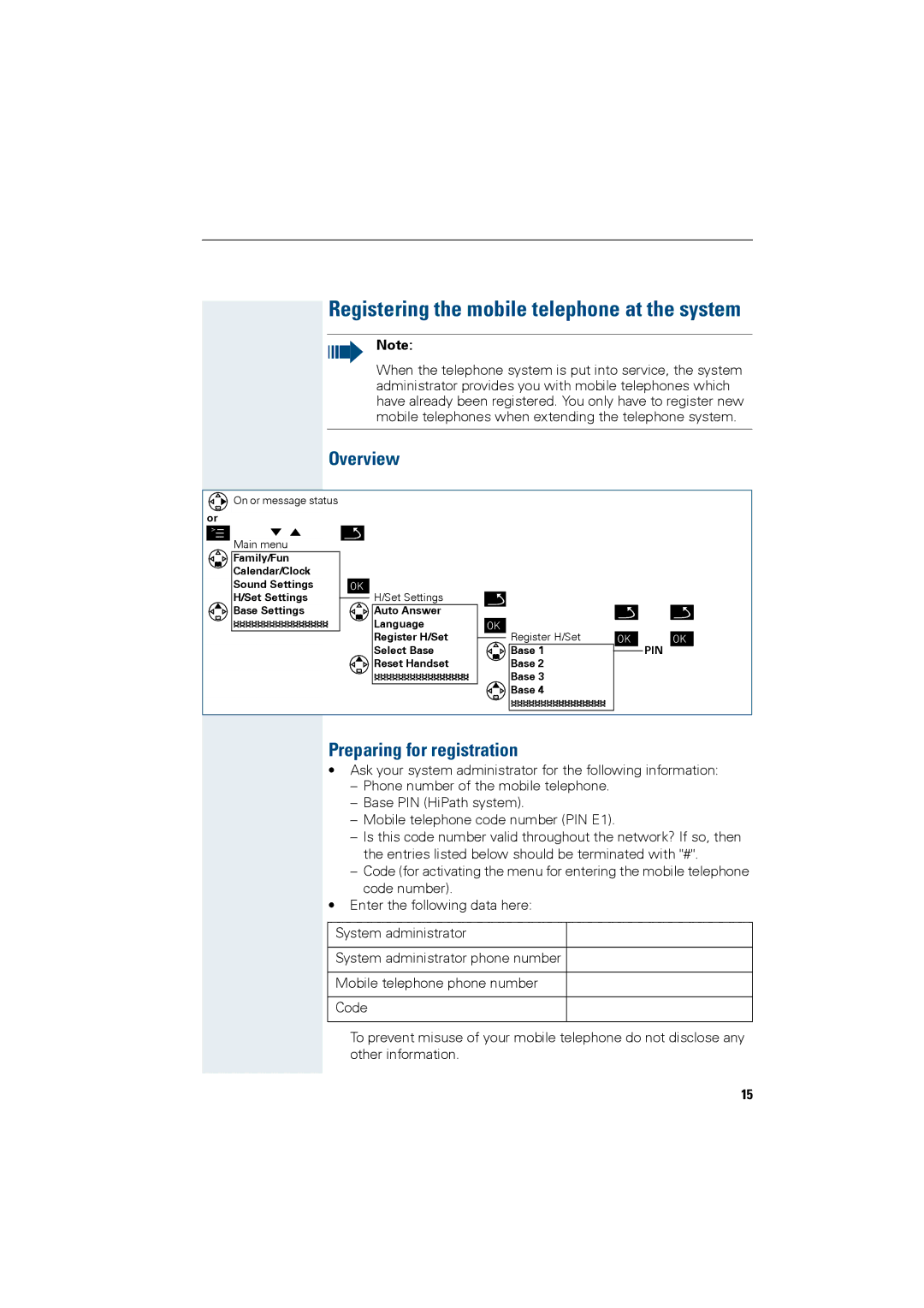 Siemens HiPath 4000 operating instructions Overview, Preparing for registration 