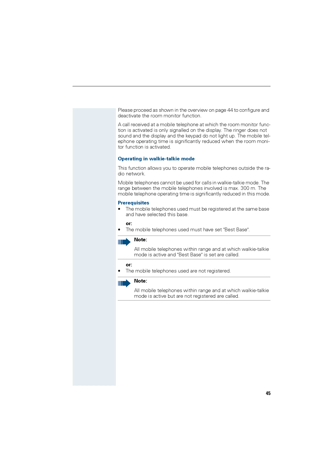 Siemens HiPath 4000 operating instructions Operating in walkie-talkie mode 