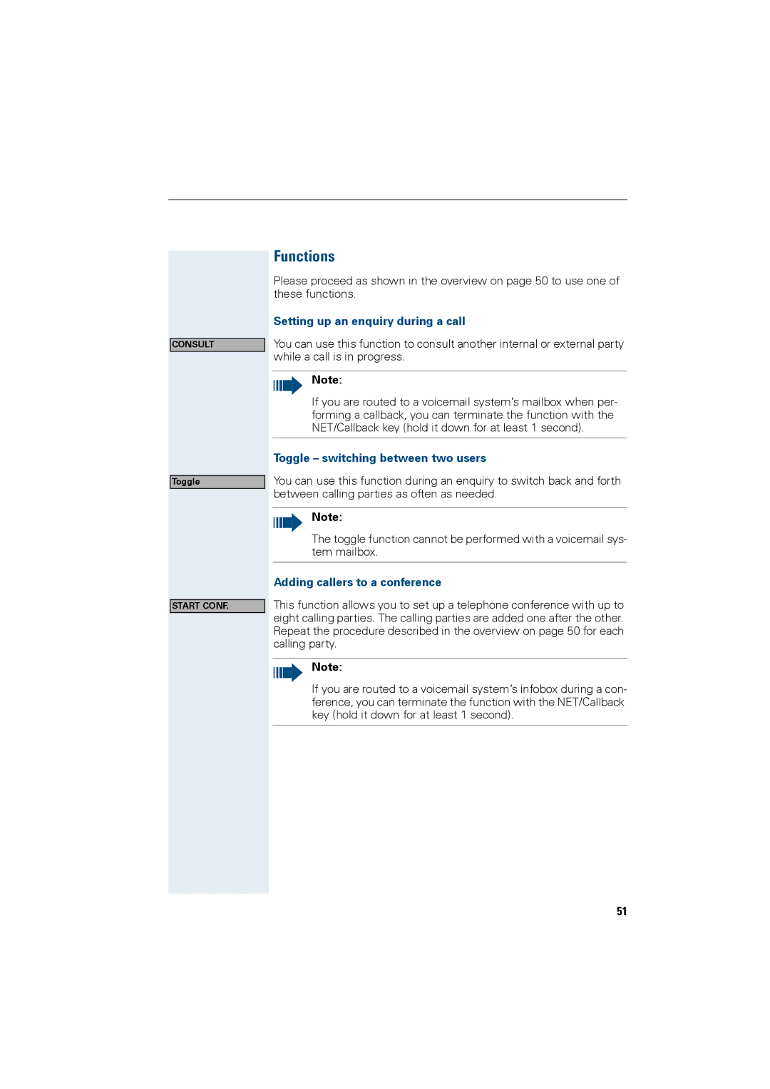 Siemens HiPath 4000 operating instructions Setting up an enquiry during a call 