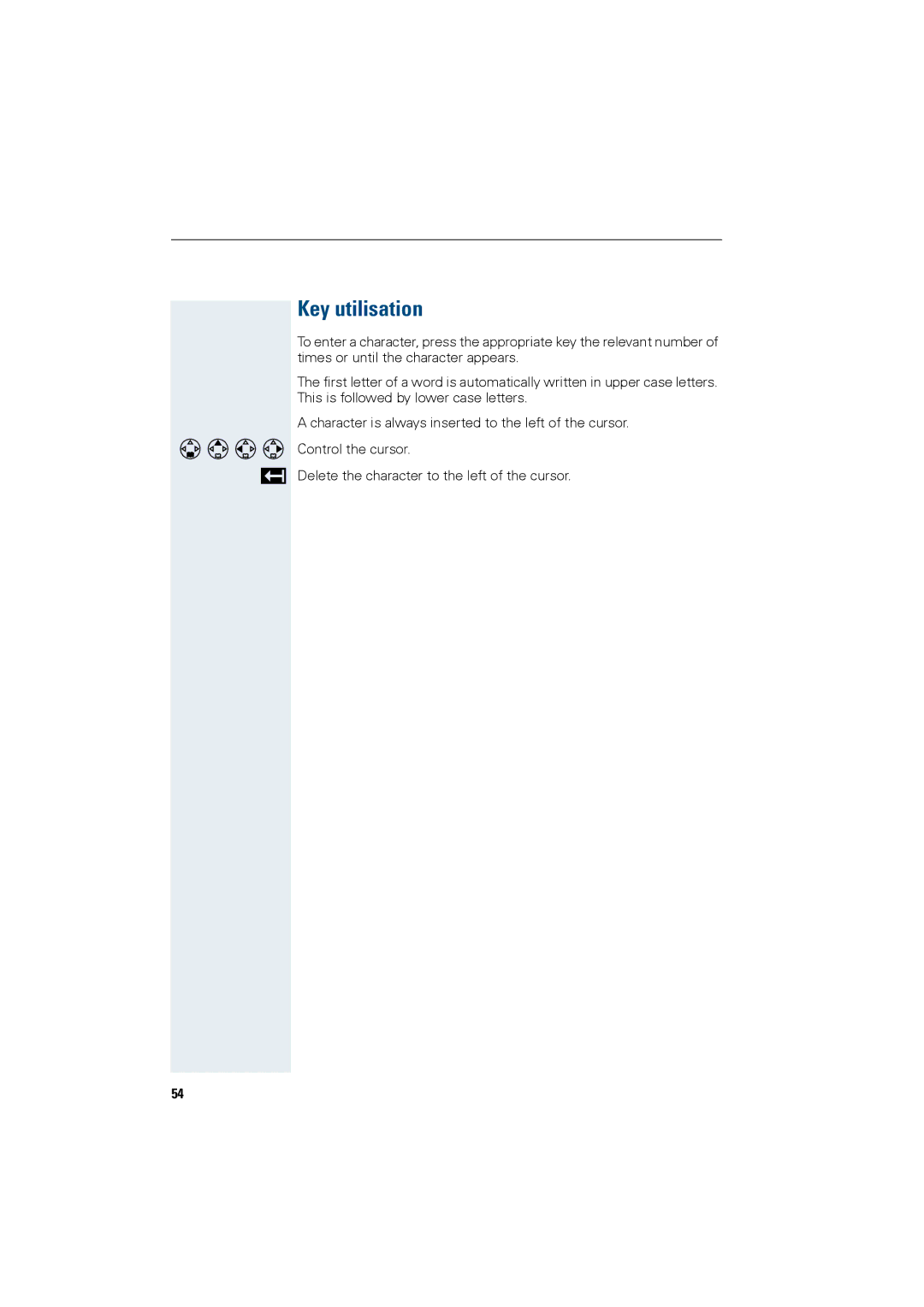 Siemens HiPath 4000 operating instructions Key utilisation 