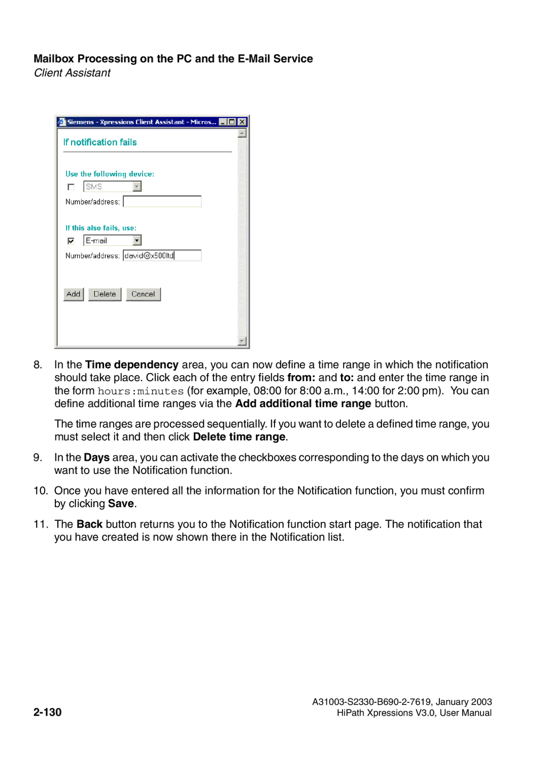 Siemens HiPath Xpressions Unified Messaging user manual 130 