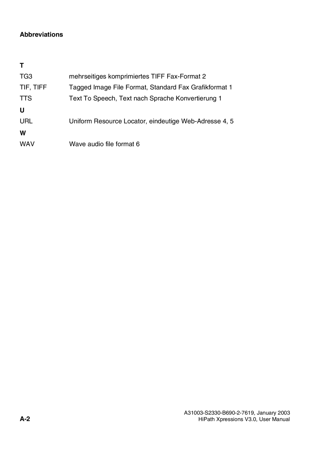 Siemens HiPath Xpressions Unified Messaging user manual TIF, Tiff 