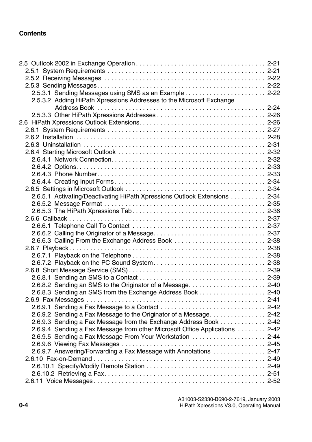 Siemens HiPath Xpressions Unified Messaging user manual A31003-S2330-B690-2-7619, January 