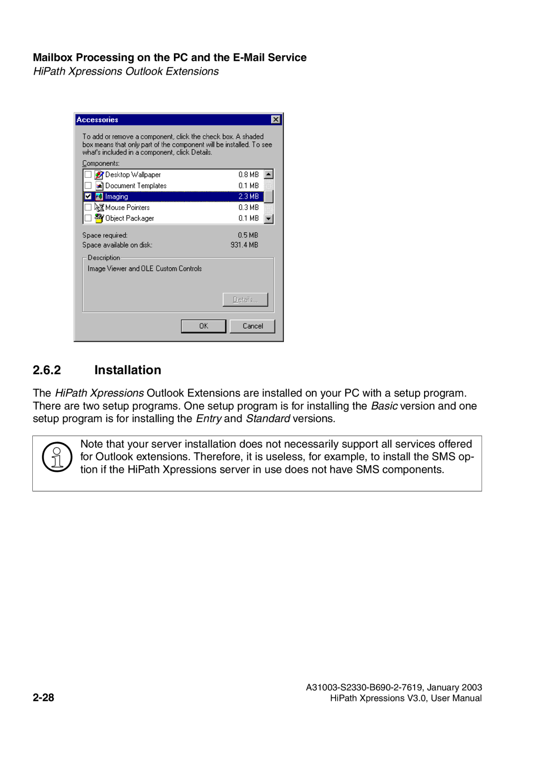 Siemens HiPath Xpressions Unified Messaging user manual Installation 