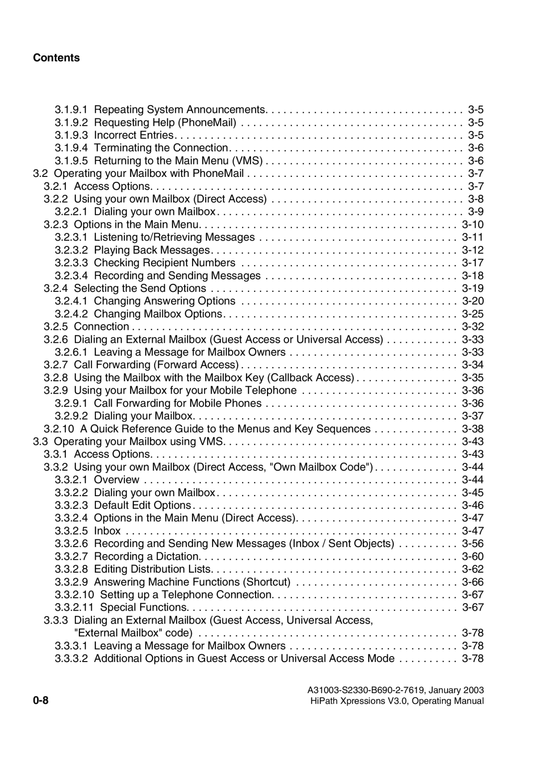 Siemens HiPath Xpressions Unified Messaging user manual Contents 