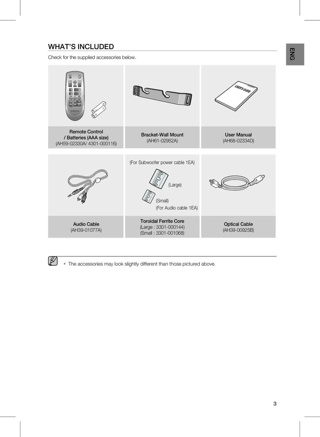 Siemens HW-D450 user manual WHAT’s inclUDED, EnG 