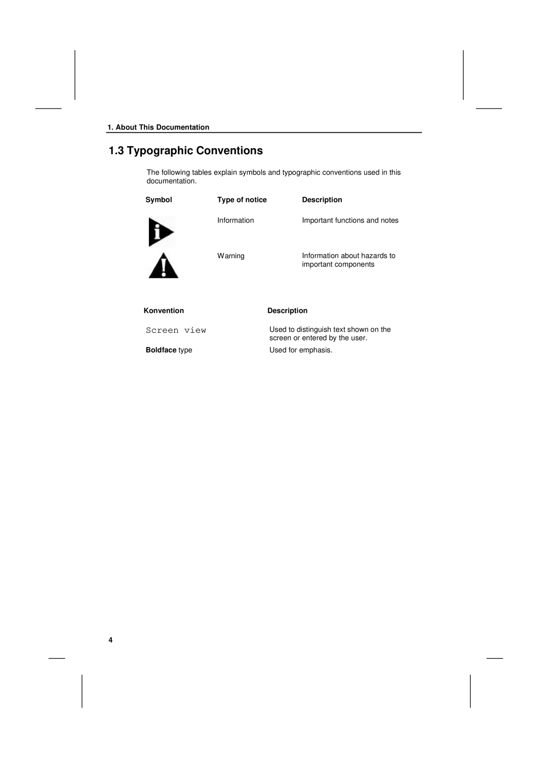 Siemens I-SURF manual Typographic Conventions 