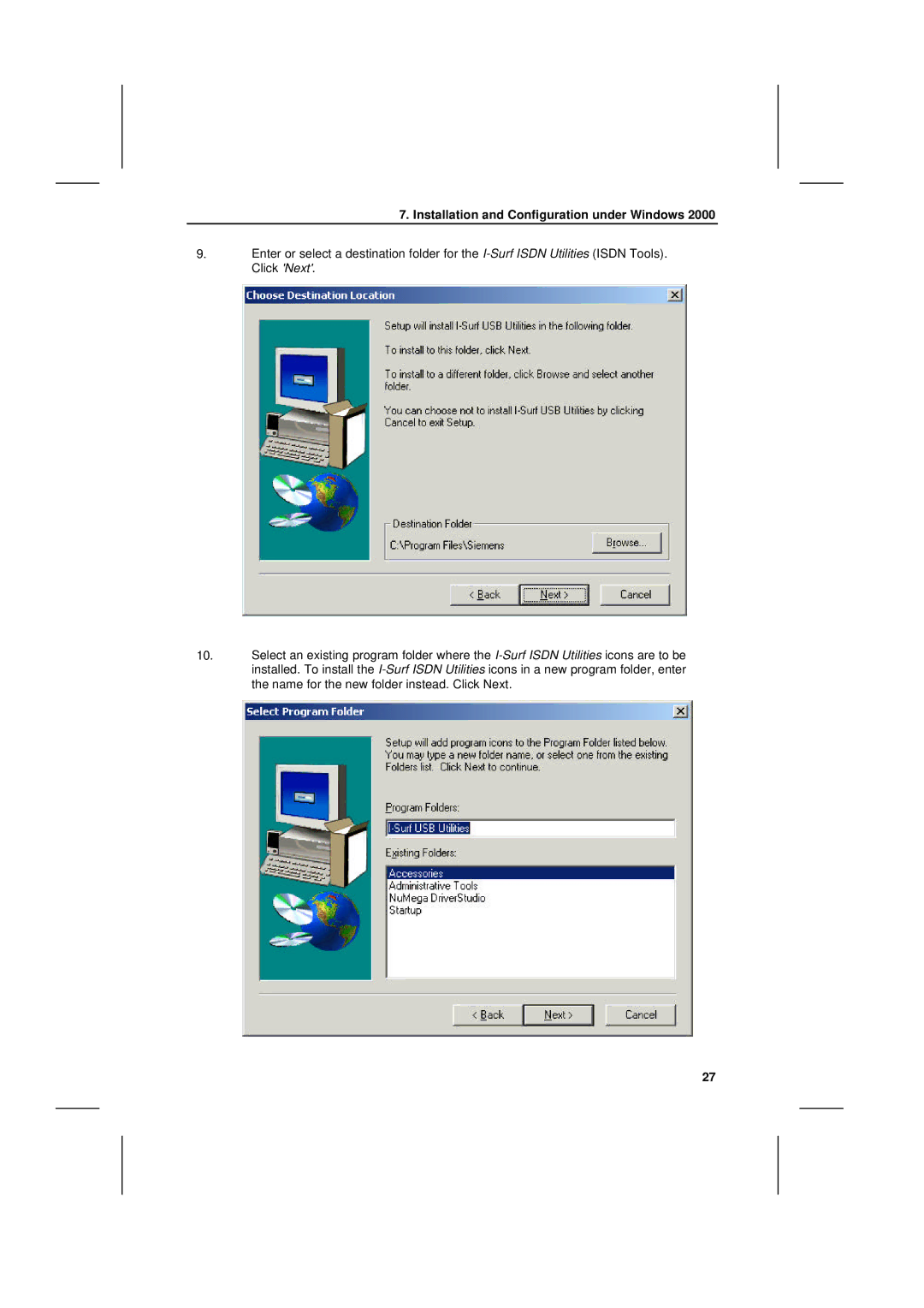 Siemens I-SURF manual Installation and Configuration under Windows 