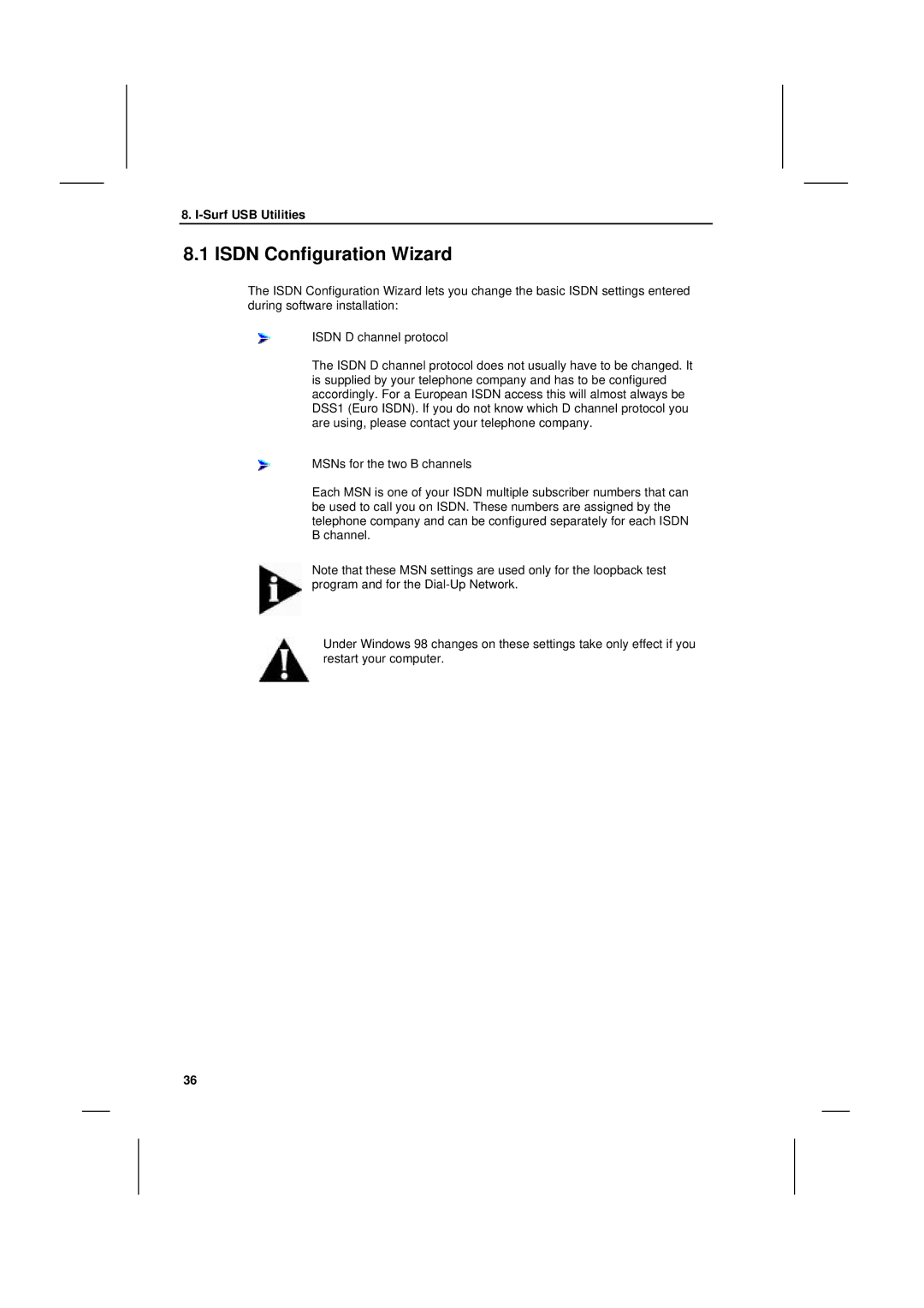 Siemens I-SURF manual Isdn Configuration Wizard 