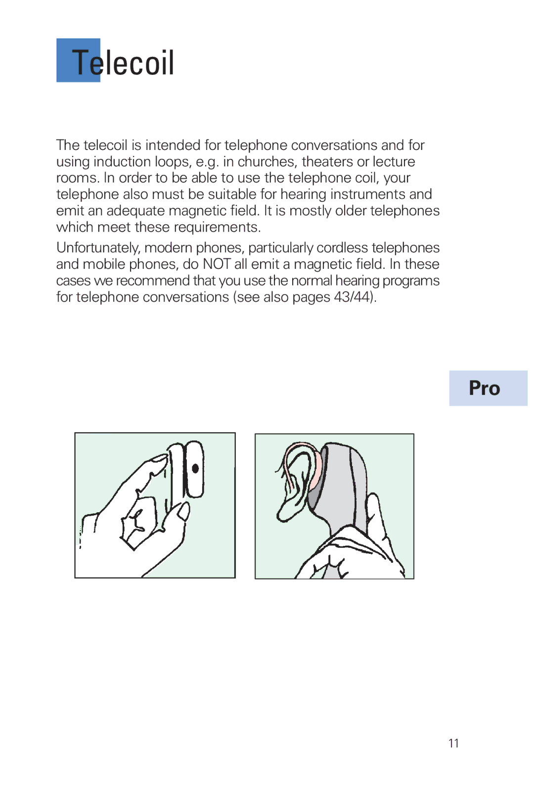 Siemens INFINITI Pro manual Telecoil 