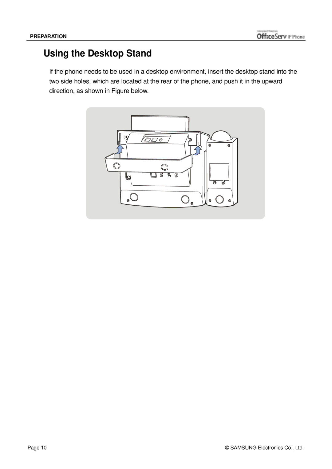 Siemens ITP-5012L manual Using the Desktop Stand 