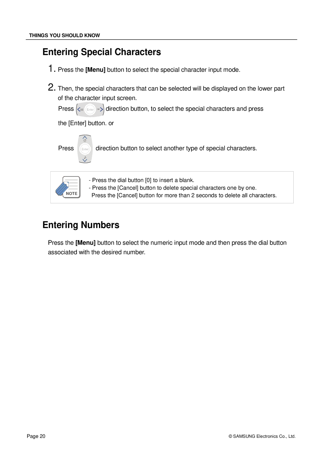 Siemens ITP-5012L manual Entering Special Characters, Entering Numbers 