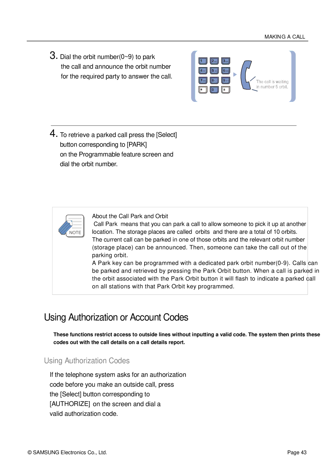 Siemens ITP-5012L manual Using Authorization or Account Codes, Using Authorization Codes 