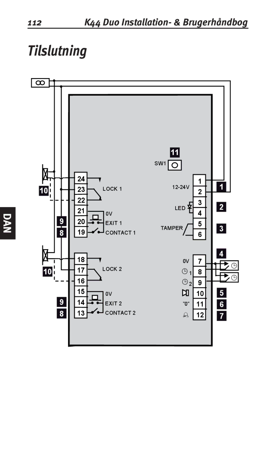 Siemens K44 user manual Tilslutning, 112 