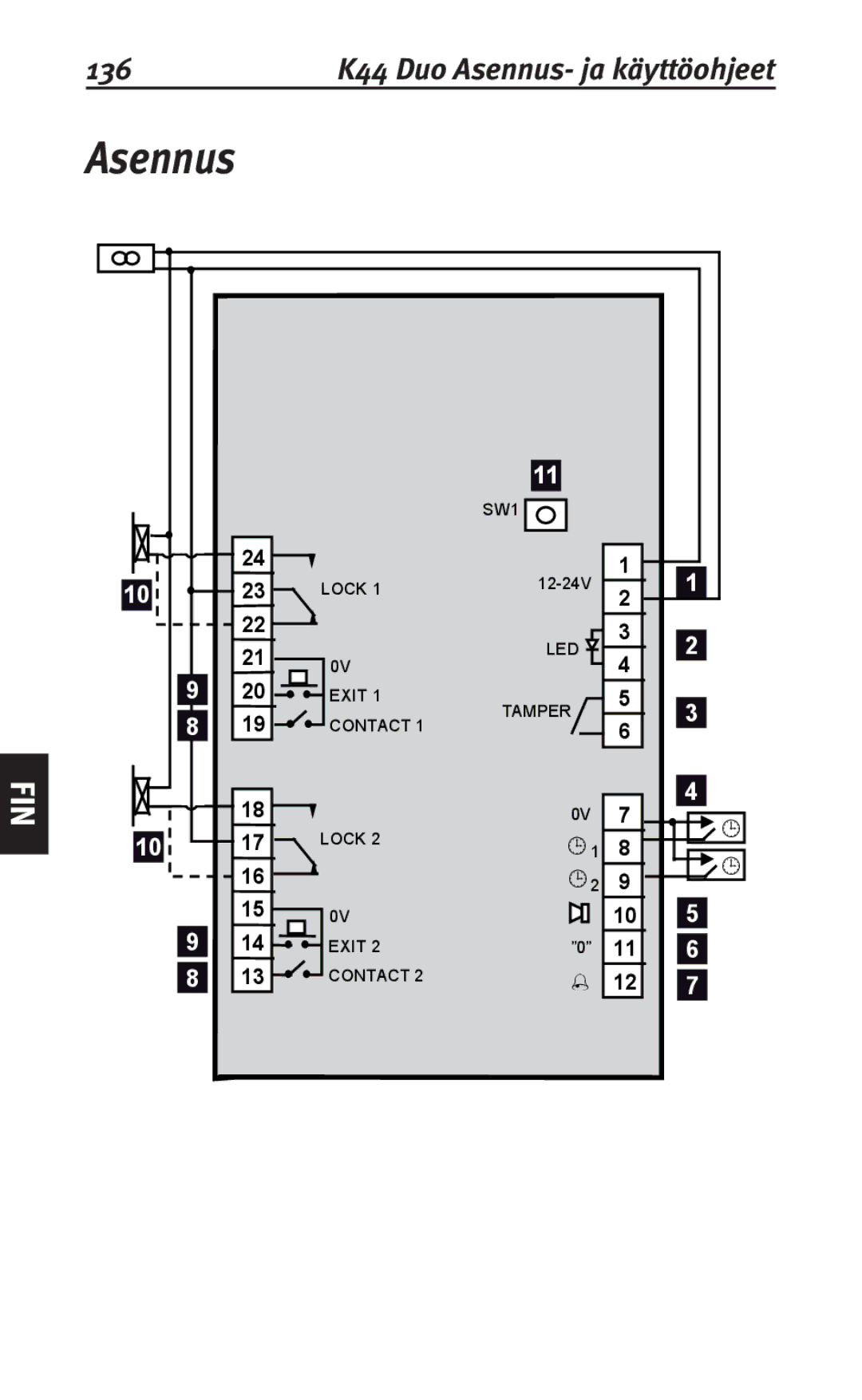 Siemens K44 user manual Asennus, 136 