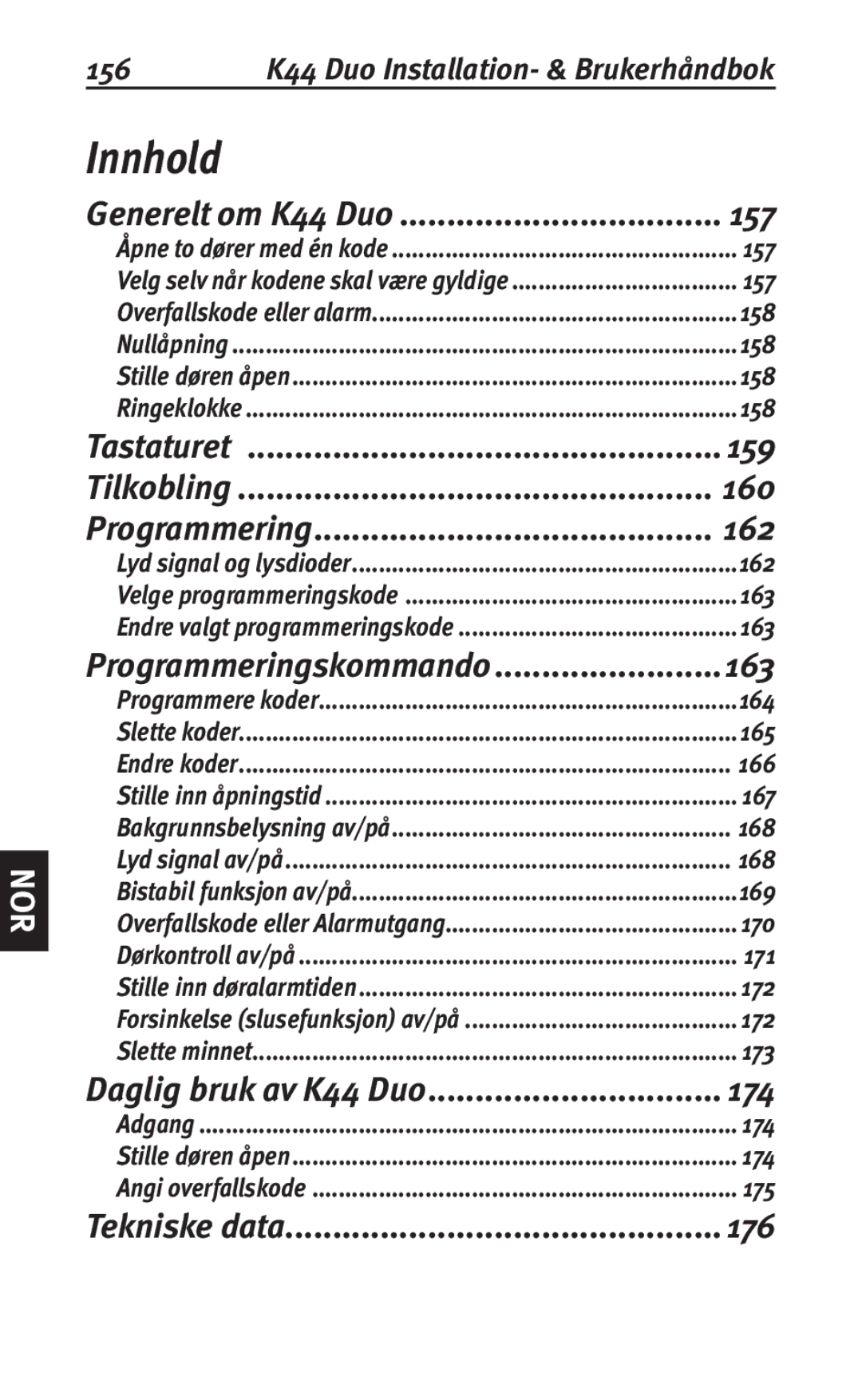 Siemens K44 user manual Innhold 