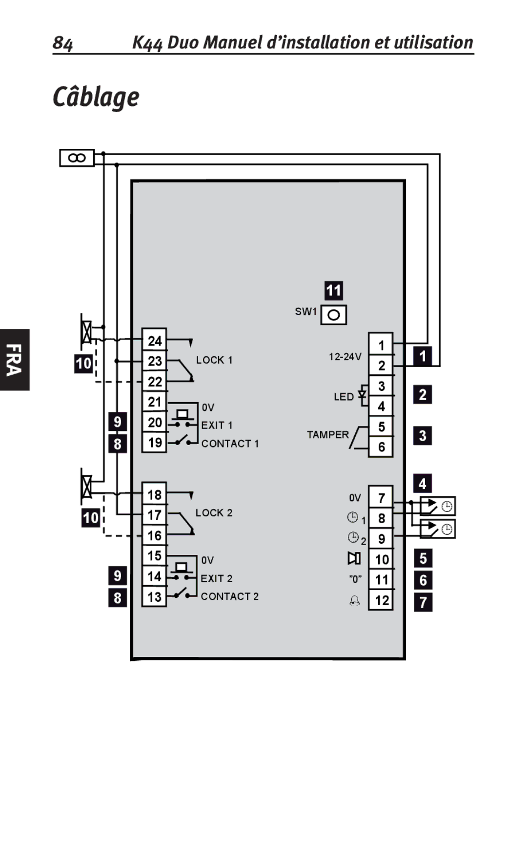 Siemens K44 user manual Câblage 