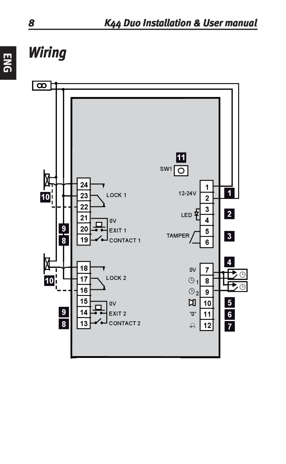 Siemens user manual Wiring, K44 Duo Installation & User manual 