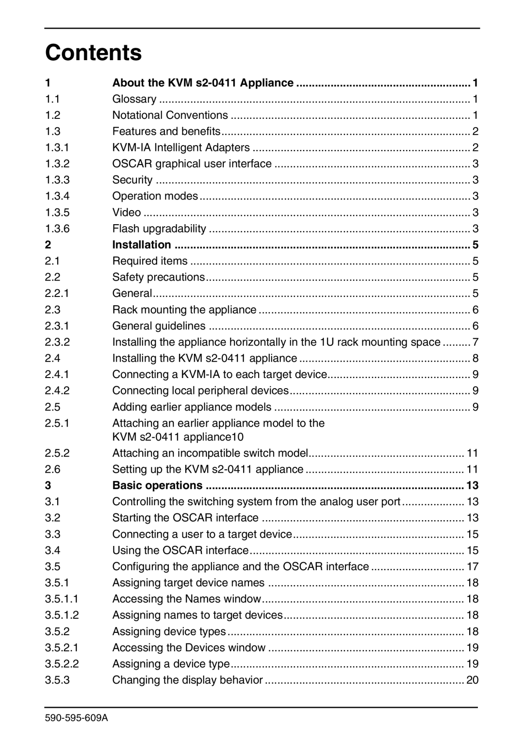 Siemens KVM s2-0411 manual Contents 