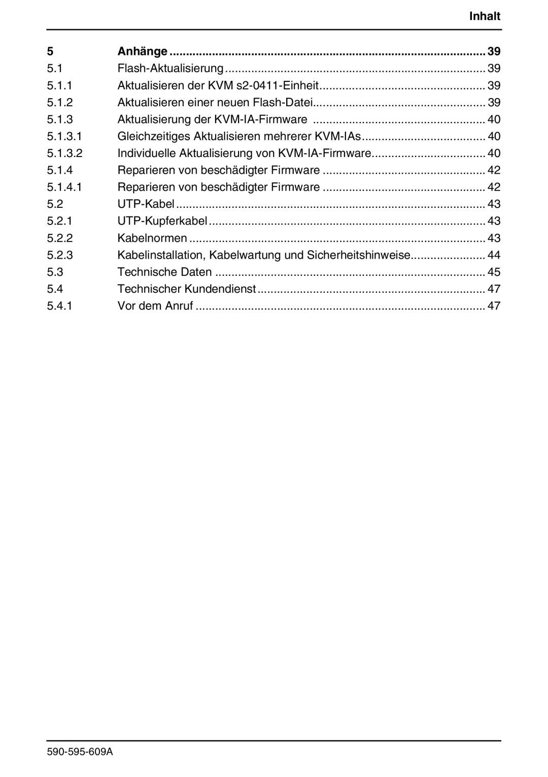 Siemens KVM s2-0411 manual Anhänge 