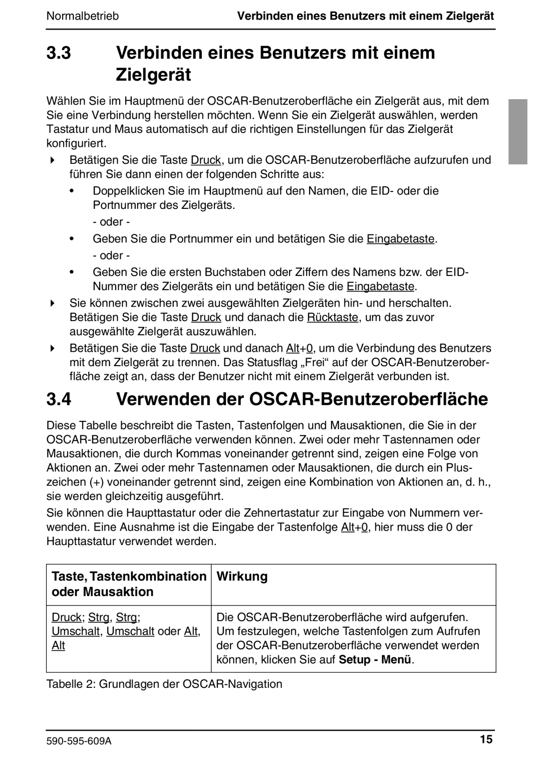 Siemens KVM s2-0411 manual Verbinden eines Benutzers mit einem Zielgerät, Verwenden der OSCAR-Benutzeroberfläche 