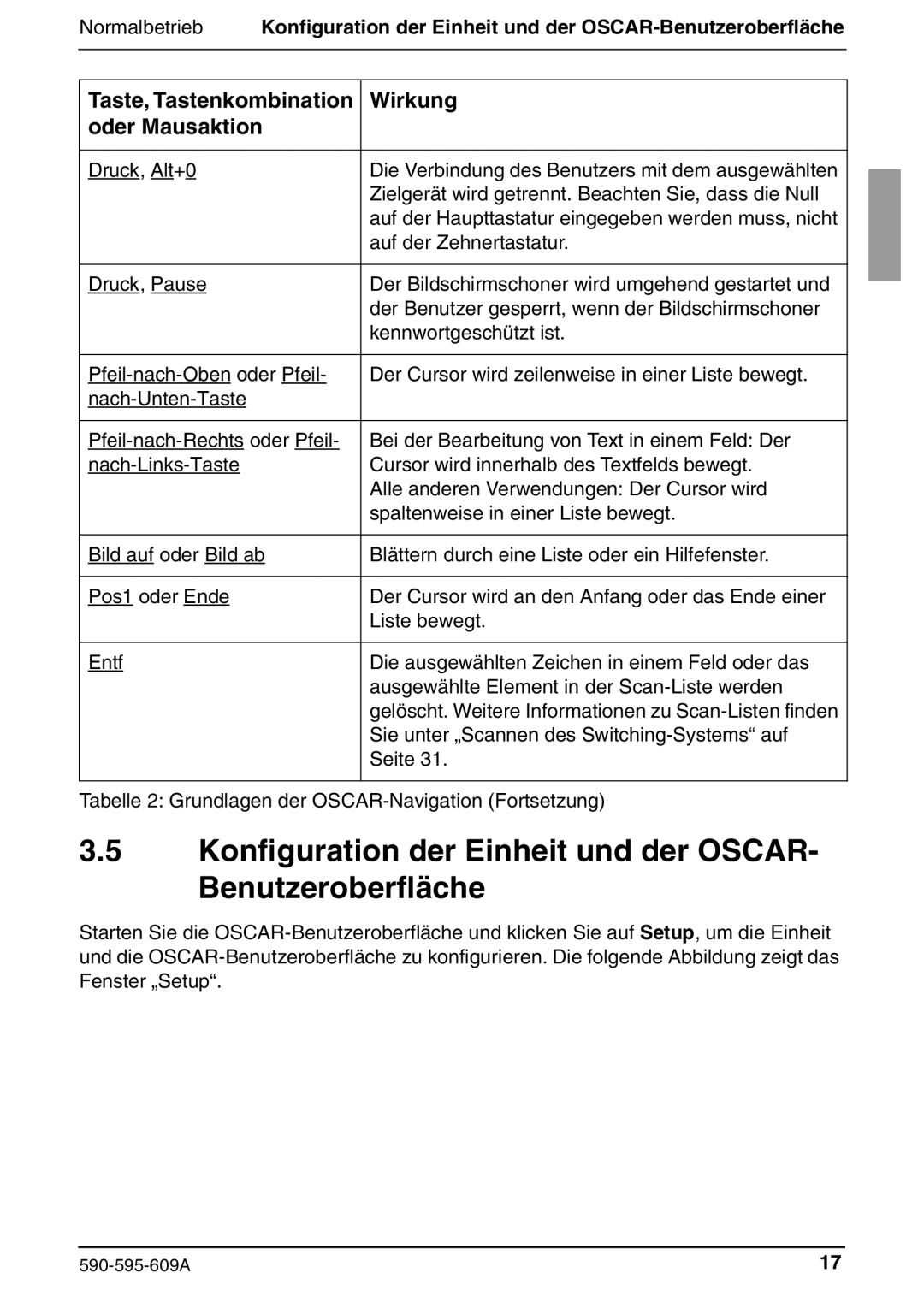 Siemens KVM s2-0411 manual Konfiguration der Einheit und der OSCAR- Benutzeroberfläche 