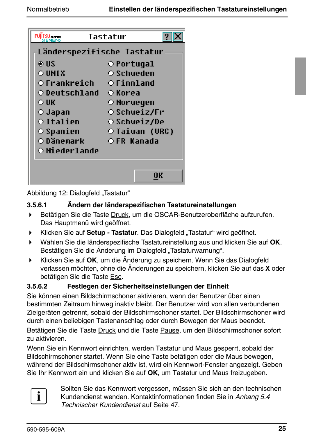 Siemens KVM s2-0411 manual 6.1 Ändern der länderspezifischen Tastatureinstellungen 