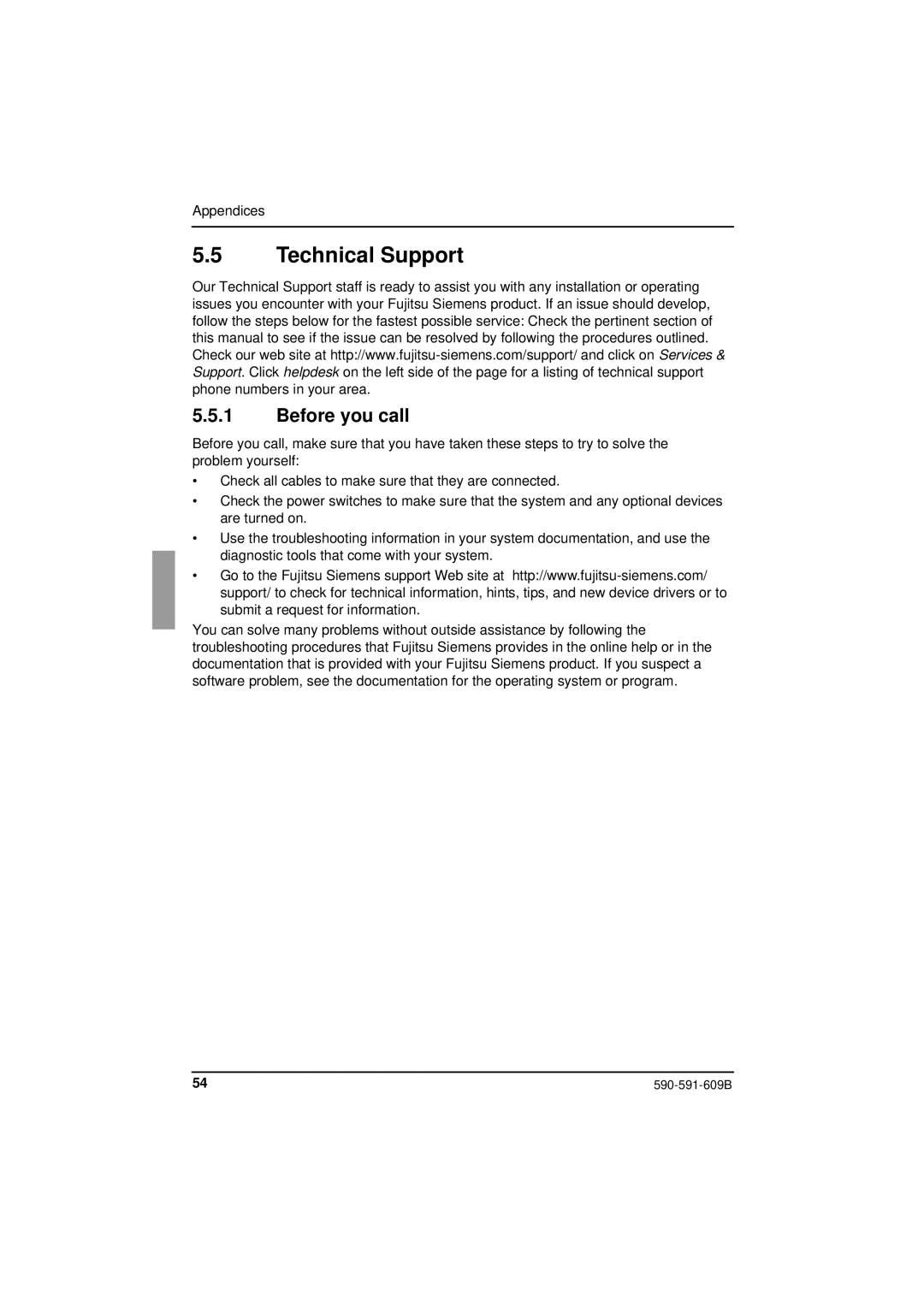 Siemens KVM series 3-1621 manual Technical Support, Before you call 