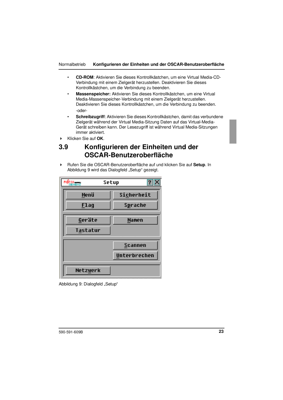 Siemens KVM series 3-1621 manual Konfigurieren der Einheiten und der OSCAR-Benutzeroberfläche 